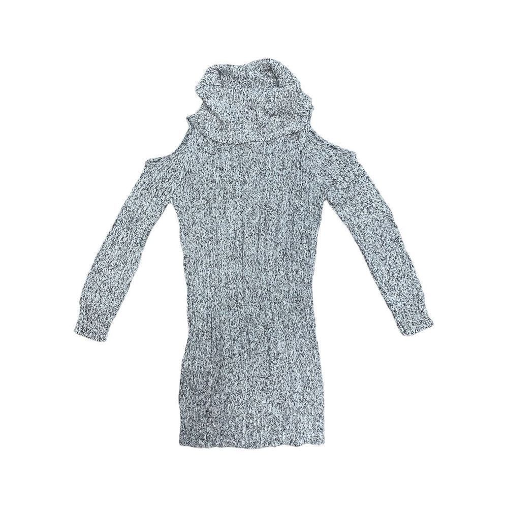 RDI, Gray & Black, Knitted Sweater Dress, Cute Shoulder Openings, Medium, Used